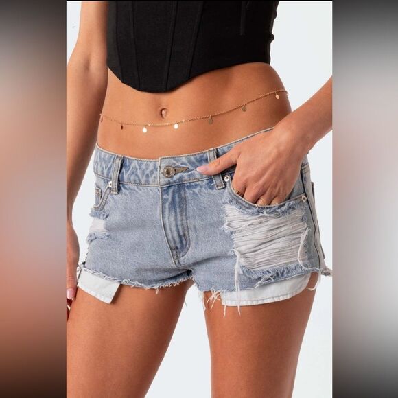 Edikted Pants - Edikted Sparkle Baby Belly Chain!